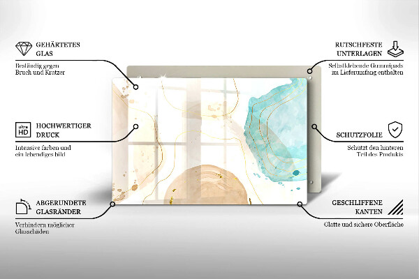 Osłona na płytę indukcyjną Jasne boho kształty