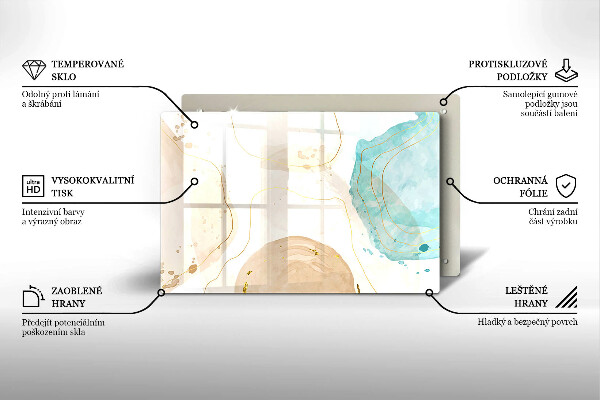 Osłona na płytę indukcyjną Jasne boho kształty