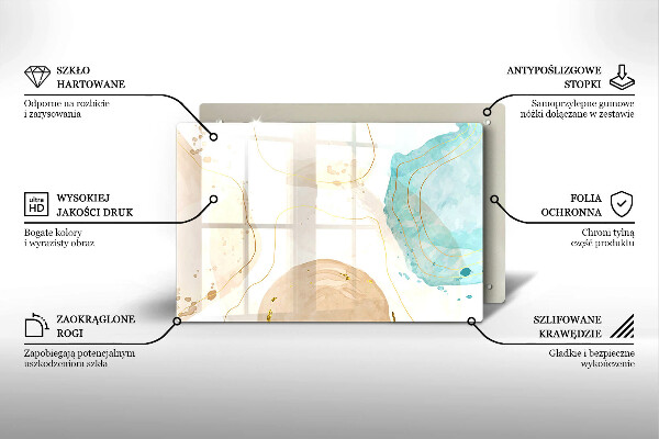 Osłona na płytę indukcyjną Jasne boho kształty