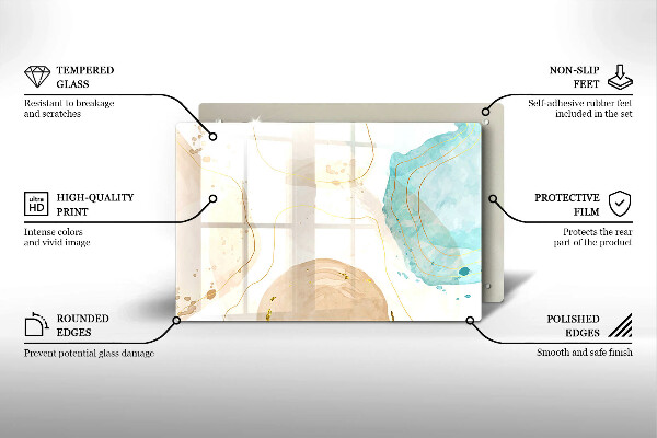 Osłona na płytę indukcyjną Jasne boho kształty