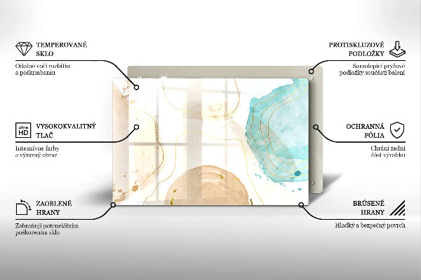 Osłona na płytę indukcyjną Jasne boho kształty