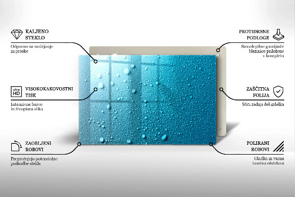 Osłona na płytę indukcyjną Krople wody