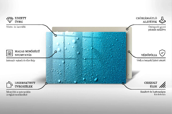 Osłona na płytę indukcyjną Krople wody