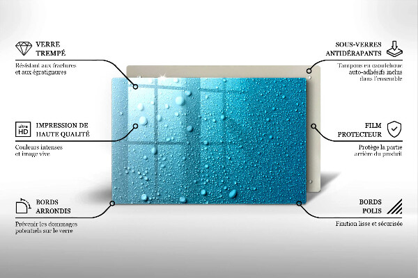 Osłona na płytę indukcyjną Krople wody