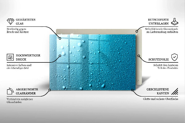 Osłona na płytę indukcyjną Krople wody