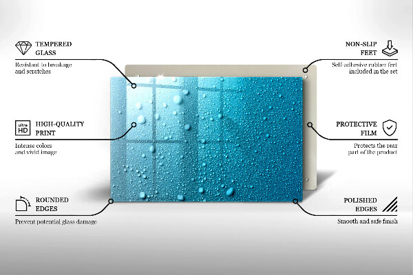 Osłona na płytę indukcyjną Krople wody