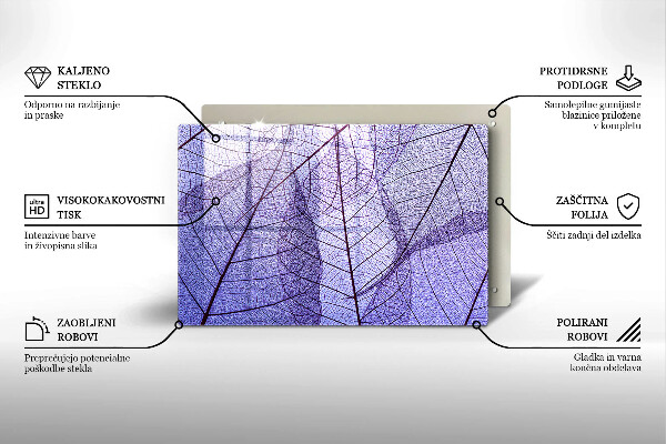 Osłona na płytę indukcyjną Liście z żyłkami