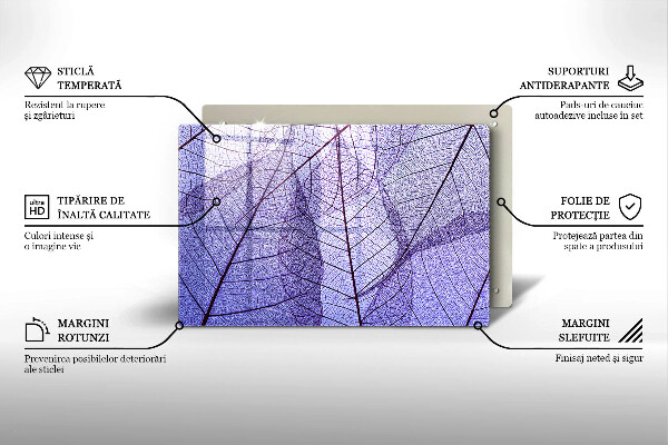 Osłona na płytę indukcyjną Liście z żyłkami