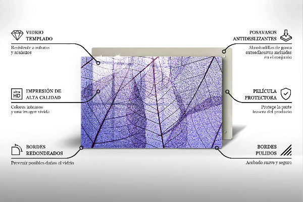 Osłona na płytę indukcyjną Liście z żyłkami