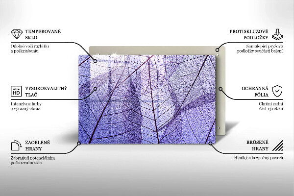 Osłona na płytę indukcyjną Liście z żyłkami