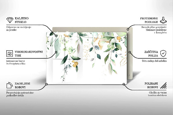 Osłona na płytę indukcyjną Akwarelowe liście