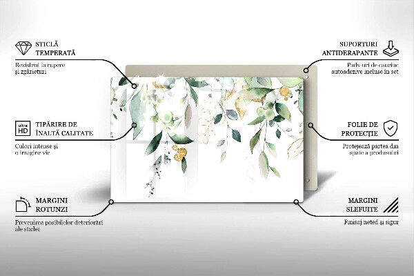 Osłona na płytę indukcyjną Akwarelowe liście