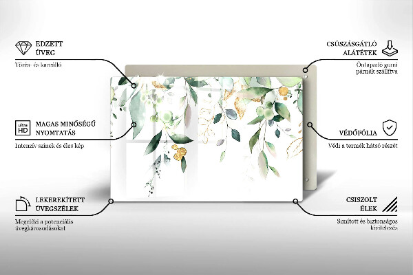 Osłona na płytę indukcyjną Akwarelowe liście