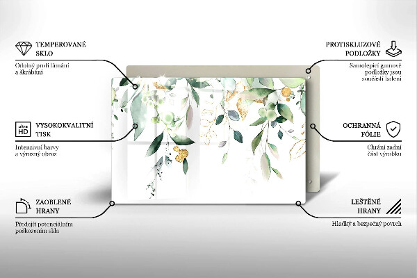 Osłona na płytę indukcyjną Akwarelowe liście