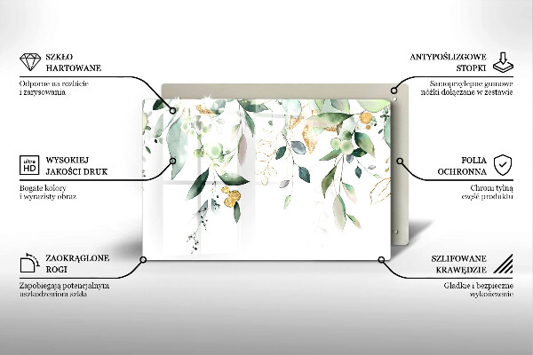 Osłona na płytę indukcyjną Akwarelowe liście