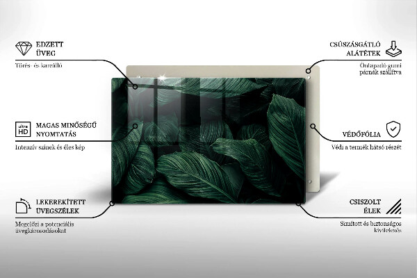 Osłona na płytę indukcyjną Ciemne liście