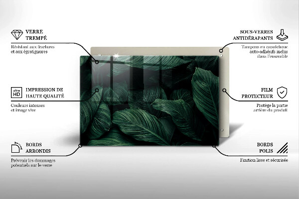 Osłona na płytę indukcyjną Ciemne liście