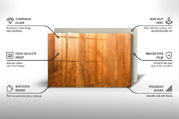 Osłona na ścianę do kuchni Drewniane deski