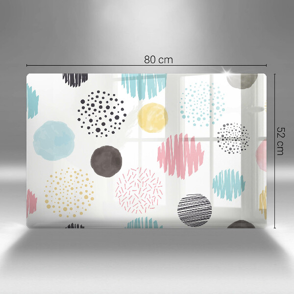 Osłona na ścianę do kuchni Malowane kształty