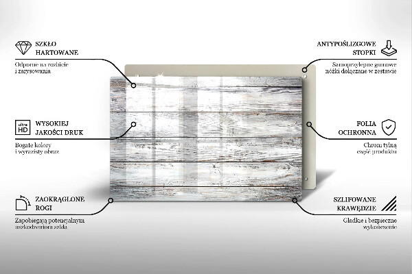 Osłona na ścianę do kuchni Jasne drewniane deski