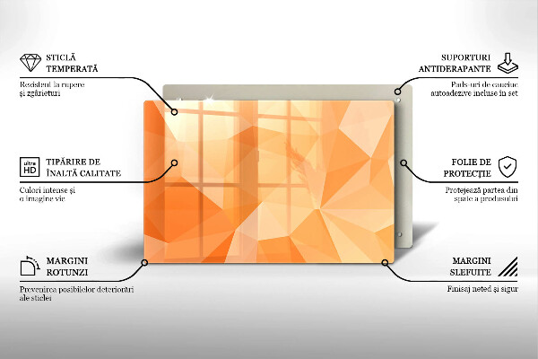 Osłona na płytę indukcyjną Geometryczne tło