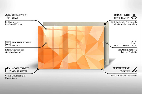 Osłona na płytę indukcyjną Geometryczne tło