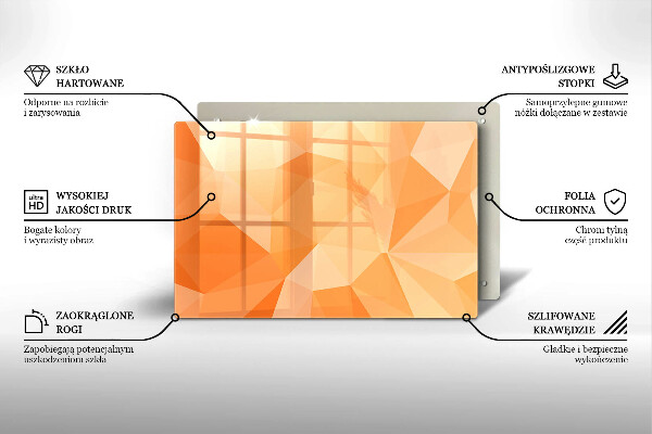 Osłona na płytę indukcyjną Geometryczne tło