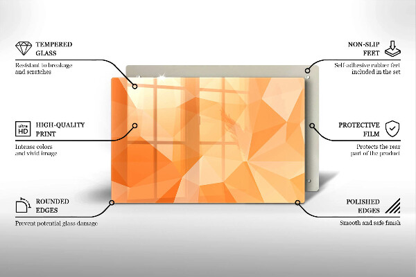Osłona na płytę indukcyjną Geometryczne tło