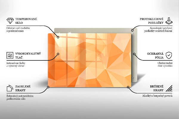 Osłona na płytę indukcyjną Geometryczne tło