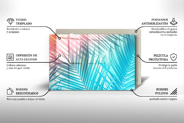 Osłona na płytę indukcyjną Pastelowe liście