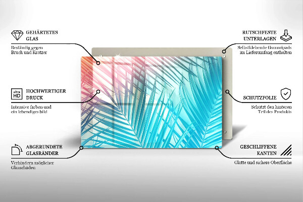 Osłona na płytę indukcyjną Pastelowe liście