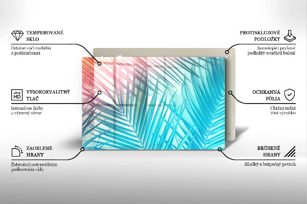 Osłona na płytę indukcyjną Pastelowe liście