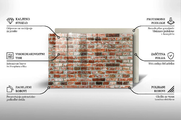 Osłona na płytę indukcyjną Stare cegły mur