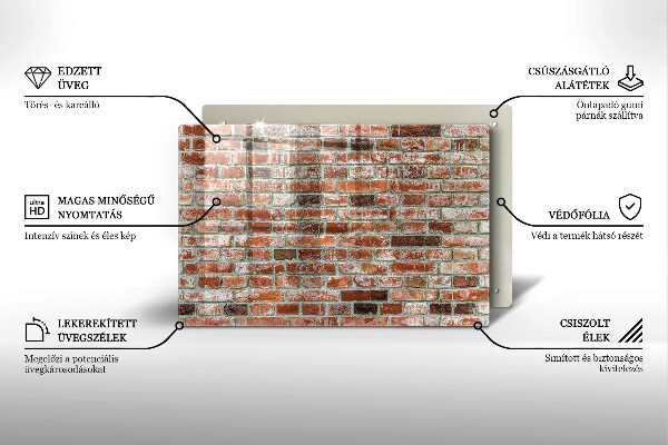Osłona na płytę indukcyjną Stare cegły mur