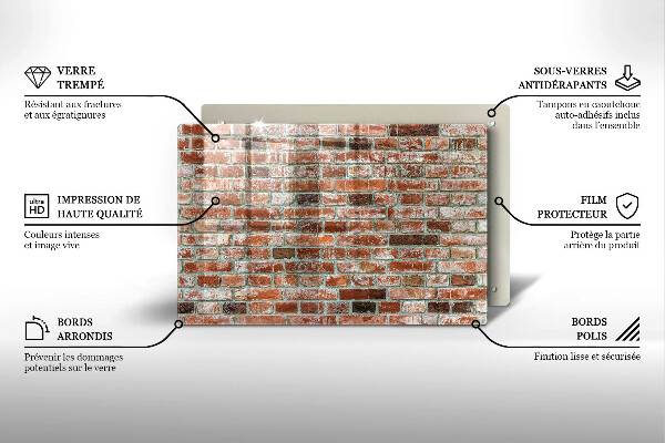 Osłona na płytę indukcyjną Stare cegły mur
