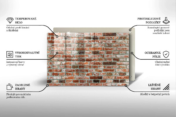 Osłona na płytę indukcyjną Stare cegły mur