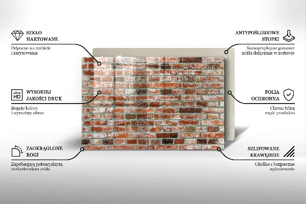 Osłona na płytę indukcyjną Stare cegły mur