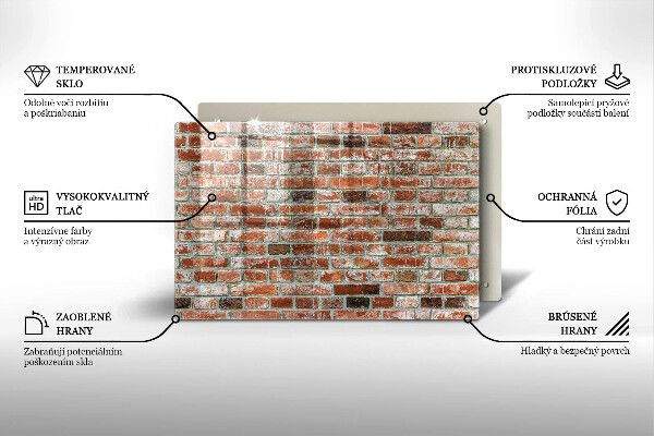 Osłona na płytę indukcyjną Stare cegły mur