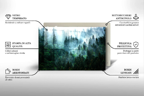 Osłona na płytę indukcyjną Las we mgle