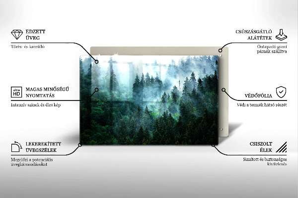 Osłona na płytę indukcyjną Las we mgle