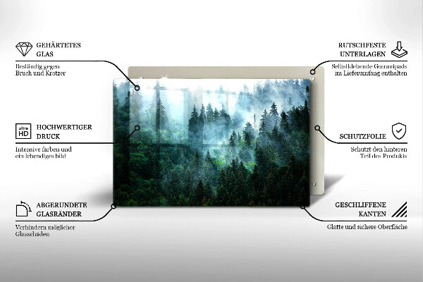 Osłona na płytę indukcyjną Las we mgle