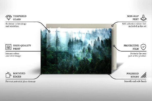 Osłona na płytę indukcyjną Las we mgle