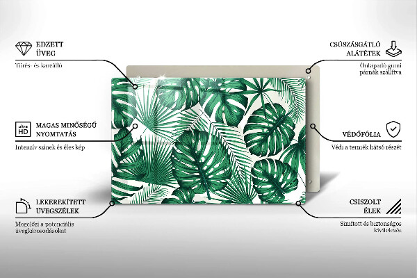 Osłona na płytę indukcyjną Liście monstery