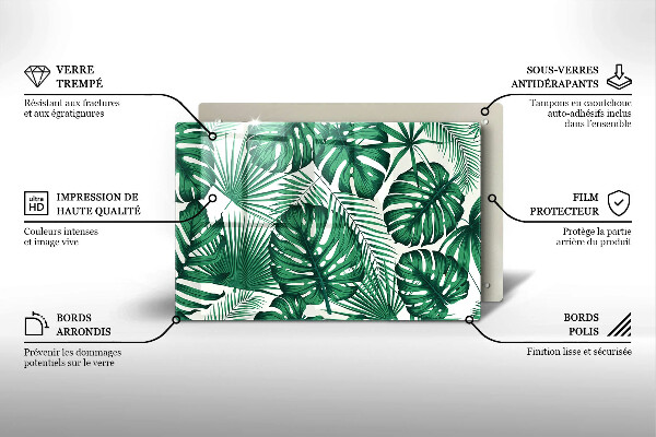 Osłona na płytę indukcyjną Liście monstery