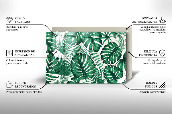 Osłona na płytę indukcyjną Liście monstery