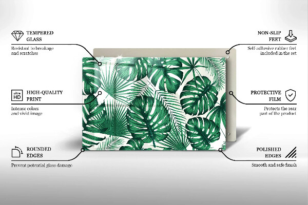 Osłona na płytę indukcyjną Liście monstery