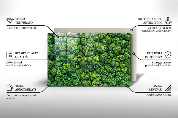 Osłona na płytę indukcyjną Natura rośliny mech