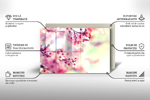 Osłona na płytę indukcyjną Natura kwiaty jabłoni