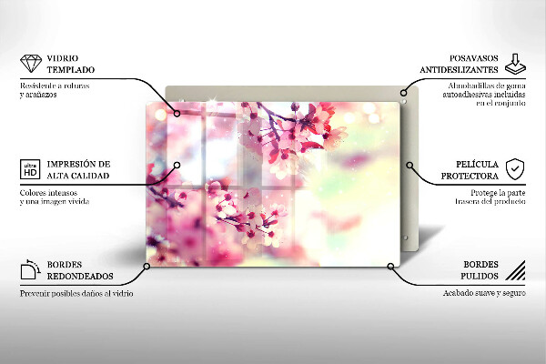 Osłona na płytę indukcyjną Natura kwiaty jabłoni