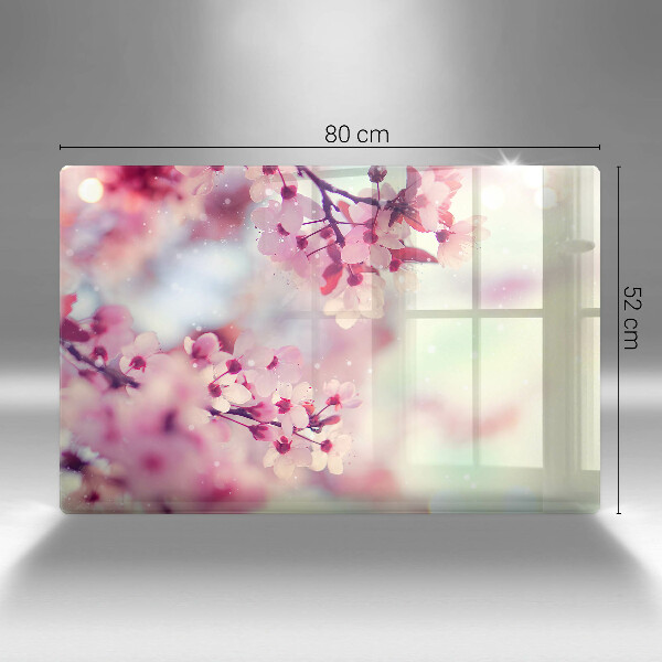 Osłona na płytę indukcyjną Natura kwiaty jabłoni